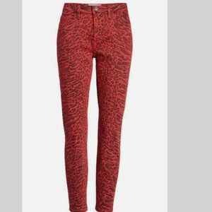 Current Elliot Stiletto Red Warped Species Size 26